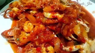 PALING ENAK WAJIB COBA ‼️ Resep Saus Padang Kepiting + Udang Pedas Manis