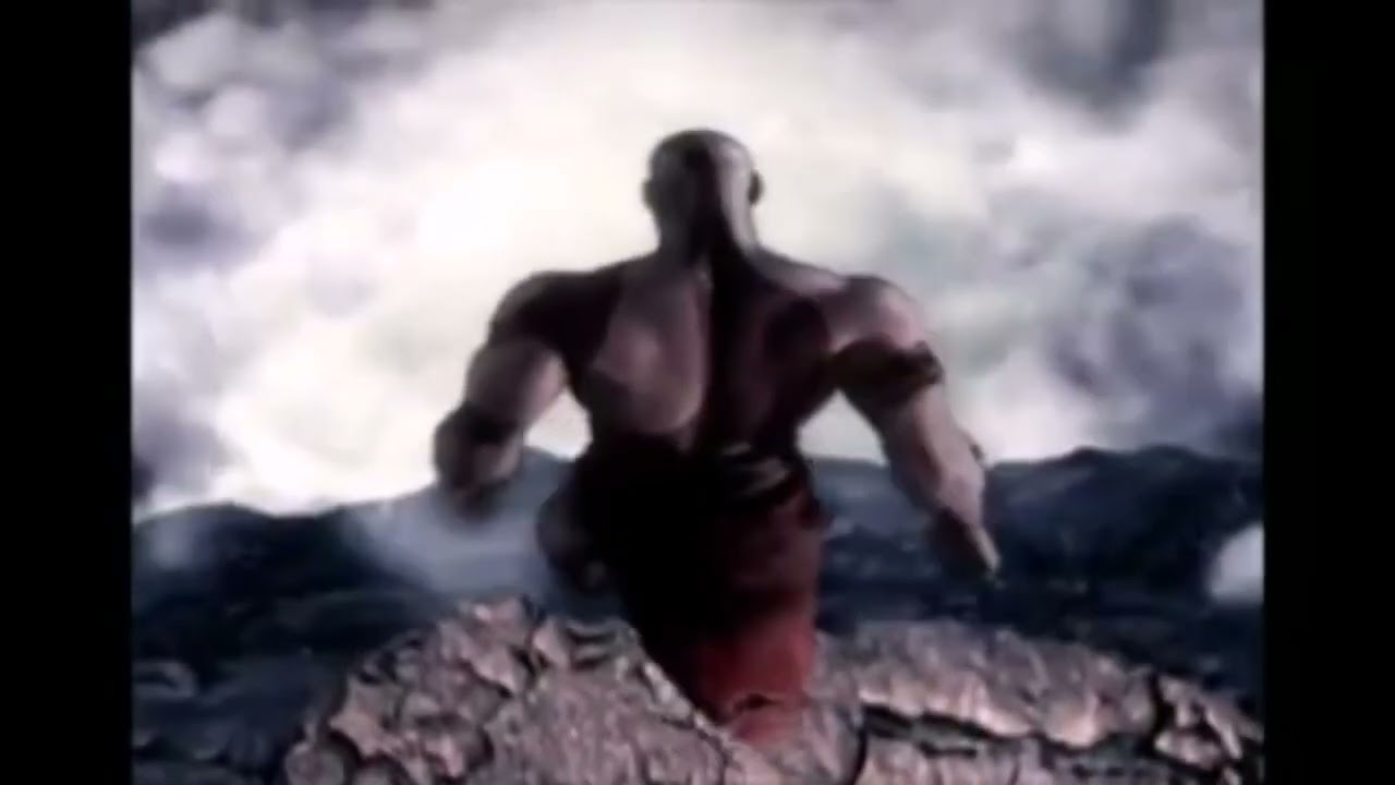 kratos jumping into the void with dream on (EARRAPE)