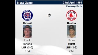 1986 MLB Replay Project: Tigers at Red Sox