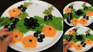 Art in Fruit Platter carving and cutting tricks