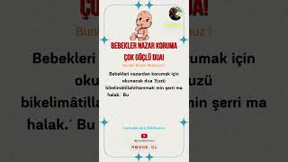 Bebekleri Nazardan Korumak İçin Çok Güçlü Dua! #shorts #islam