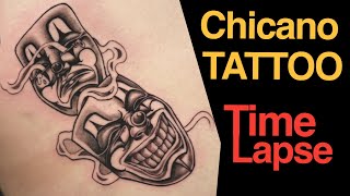 Chicano Smile Now Cry Later Tattoo - Timelapse