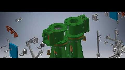 Phân rã Động cơ hơi nước thẳng đứng và bánh răng nghịch đảo