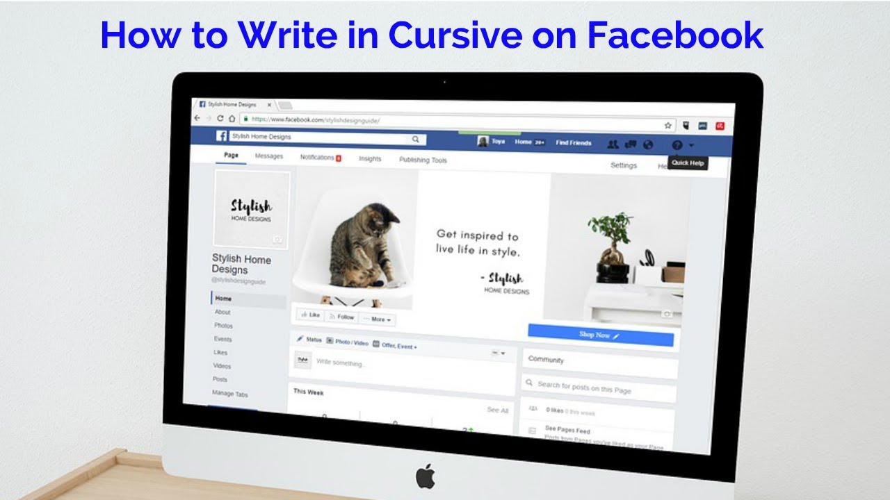 How Do You Write In Cursive On Facebook