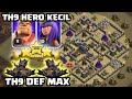 WAR TH 9 HERO PREMATUR RATAIN TH9 DEF MAX! (Serangan th 9, troops war th 9, attack th 9)