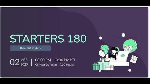STARTERS 180 || Codechef contest LIVE  || #codechef #coding #programming #contest