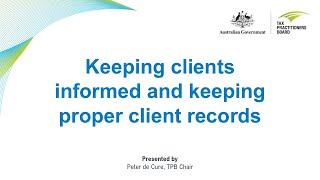Help shape our guidance on keeping clients informed and keeping proper client records