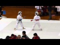 (拳龍同志会)平成２７年 第９回うるま若獅子杯空手道交流大会・小学２年女子組手（辺土名　優華）２回戦