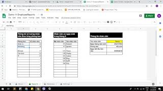 Demo 11 - Use Google Spreadsheet to create auto report of employee's info
