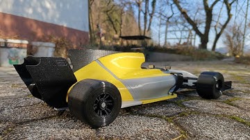 OpenRC F1 3D printed Formula on a Driveway