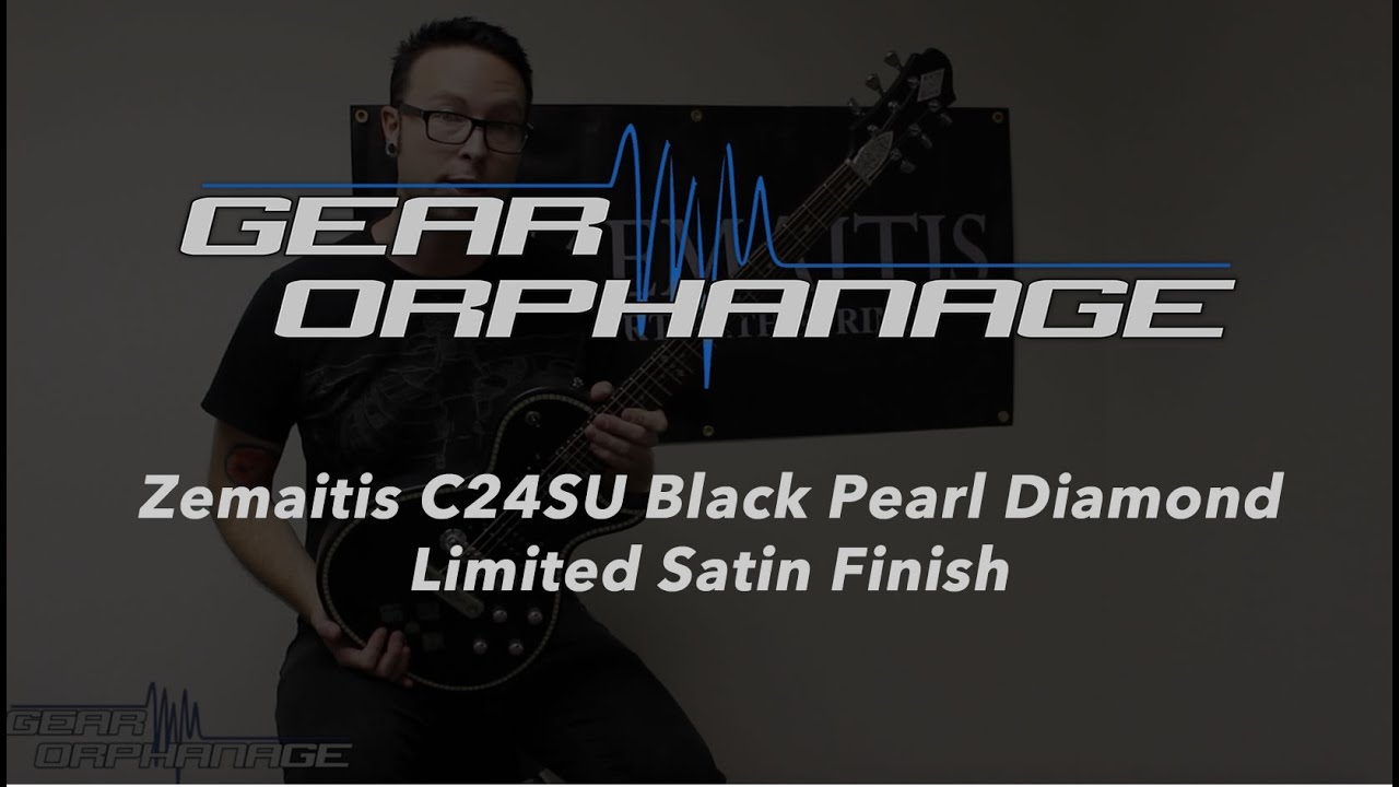 Zemaitis Casimere Superior C24SU Satin Black Pearl Diamond Guitar