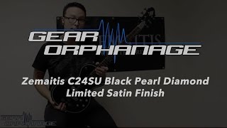 Zemaitis Casimere Superior C24SU Satin Black Pearl Diamond Guitar