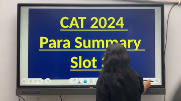 CAT VARC PYQ | CAT 2024 SLOT 3 PARA SUMMARY