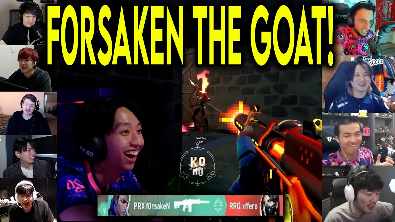 Valorant Streamers Reacts To PRX f0rsakeN ACE Against RRQ In VCT