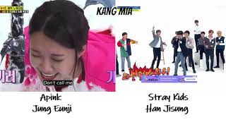 Stray Kids Han Jisung APINK Eunji singing tears by So Chan Whee