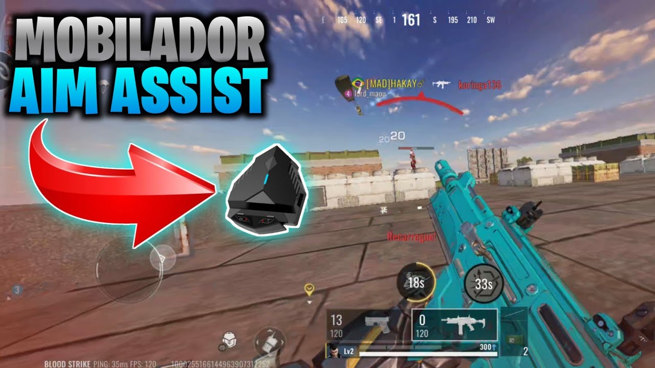 🔵BLOOD STRIKE NO MOBILADOR COM ASSISTÊNCIA DE MIRA FUNCIONANDO