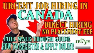 URGENT JOB HIRING IN CANADA 100 LEGIT NO PLACEMENT FEE JOBS HOW TO APPLY STEP BY
