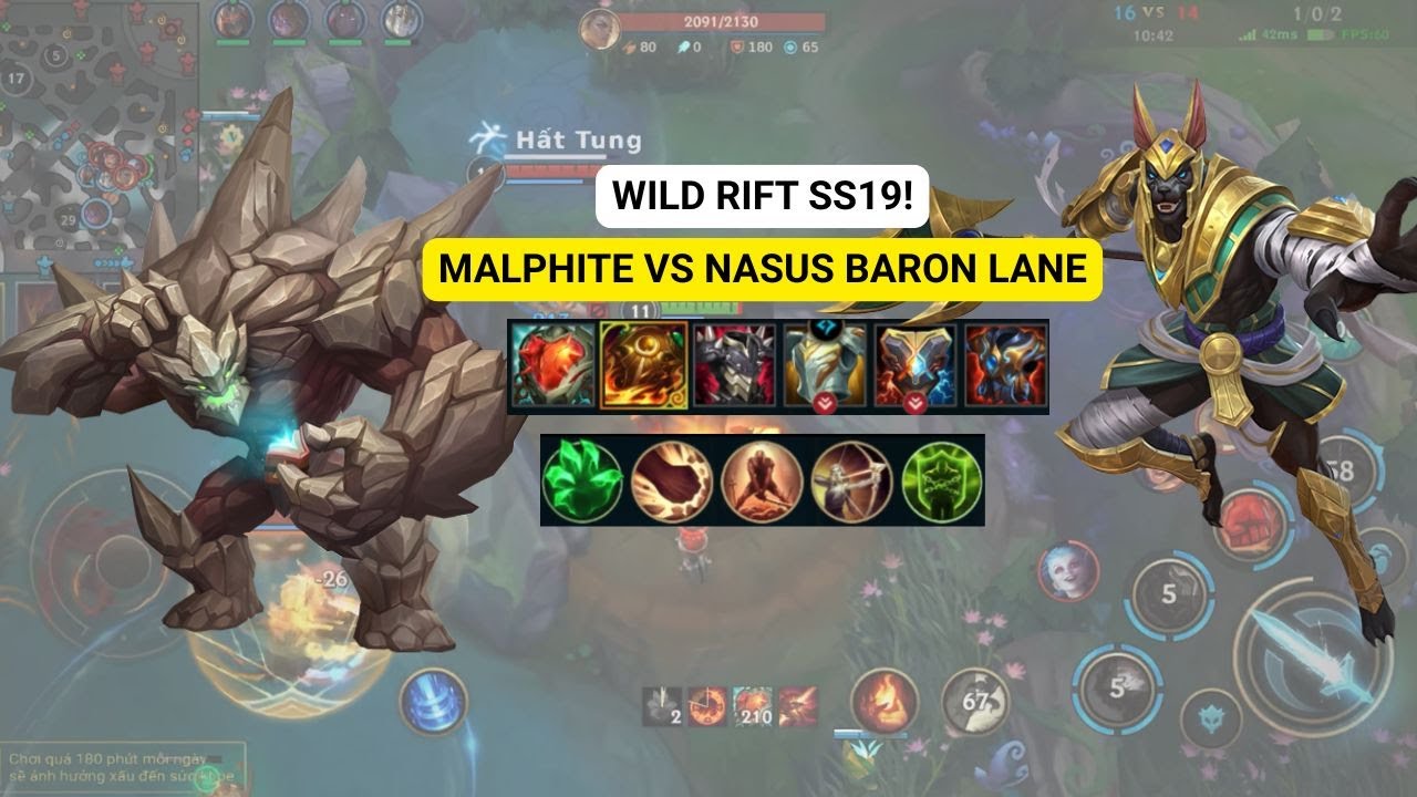 MALPHITE TOPLANE WILD RIFT VS NASUS - HOW TO PLAY?