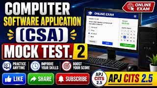 MOCK TEST .2 ( COMPUTER SOFTWARE APPLICATION )  screenshot 5