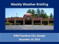 NWS Atlanta Weekly Weather Briefing for December 10, 2015