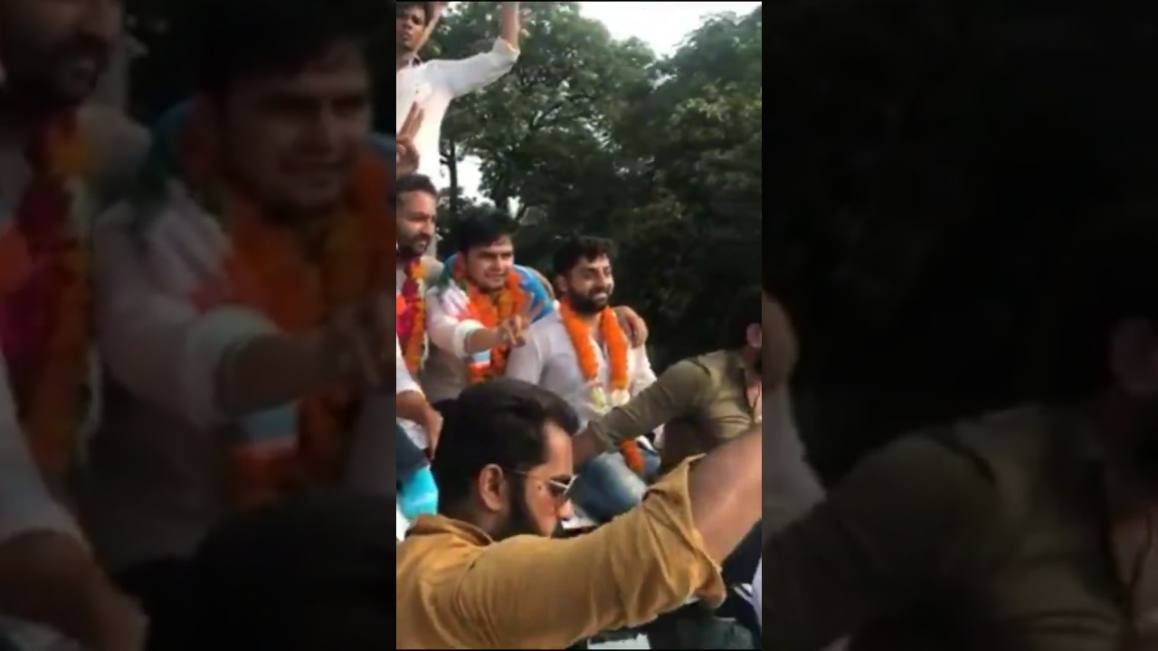 NSUI Rocky Tuseed Election Winning Cars Rally 2017