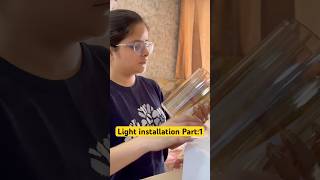 Fancy Light installation Part:1 #minivlog #trendingshort #viralvideo #adayinmylife #ytshorts #jhumar