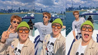 BTS Namjoon Jhope in Toronto Canada Enjoying Boat Life, Namseok Tiktok Video