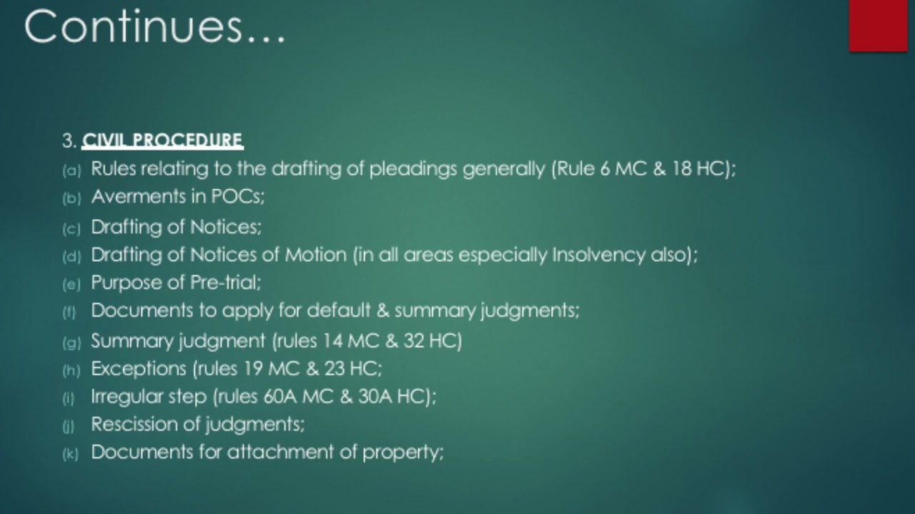 Tips to Papers 1   3 Attorneys Board Exam  Attorneys Practice   Court Procedure  South African law 1