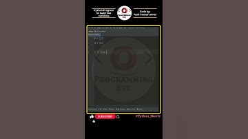 Python Program to Swap Two Variables | Programming Eye| #Shorts