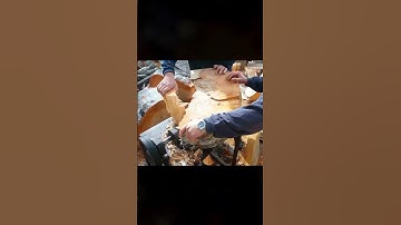 Crazy dangerous firewood splitting #shorts #woodworking