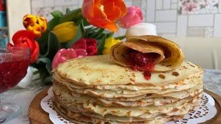 Вкуснейшие ТВОРОЖНЫЕ блинчики на Масленицу!👍 The most delicious curd Crepes. АСМР