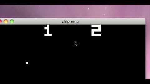 Chip 8 emu PONG on os x