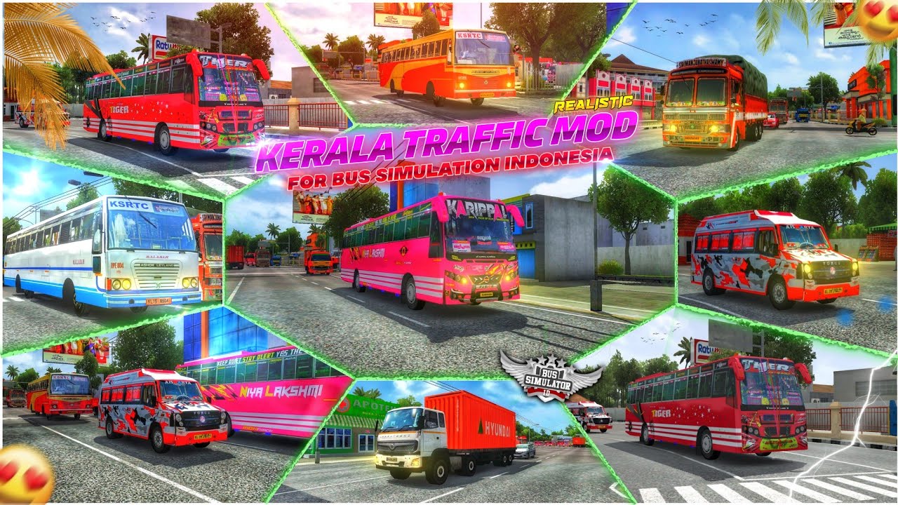 KERLA 🌴 TRAFFIC Mod for Bus Simulator Indonesia | How to add Indian Kerla Traffic Mod in bussid