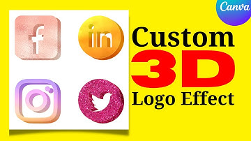 How to create Custom 3D Logo Effect | canva tutorials