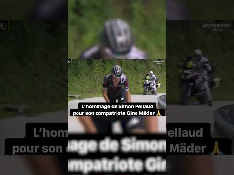 L'émouvant hommage de Simon Pellaud pour son compatriote Gino Mäder #shorts #cycling #velo