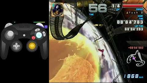 F-Zero AX (Nintendont) - Outer Space: Meteor Stream, Flying, Lap - 0