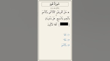 تحدّي أكمل الآية — سورة هود [11:24]