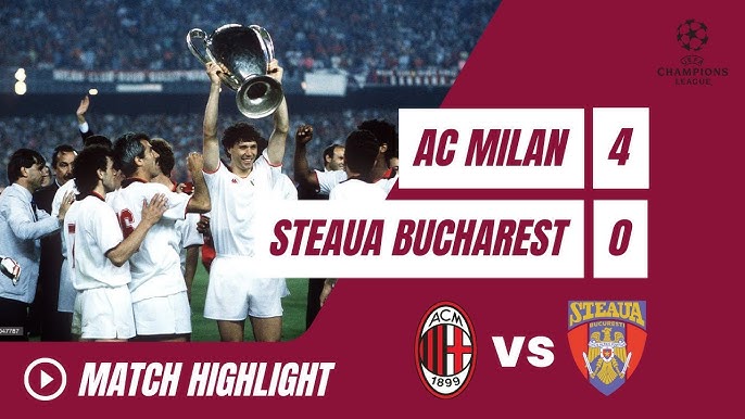 Mais Cinco Minutos - A final da Champions League da temporada 1985-86 já  seria marcante o suficiente por colocar frente a frente Barcelona e a  sensação romena Steaua Bucareste. Na oportunidade, sob