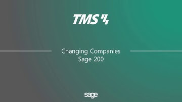 How To Change Companies Within Sage 200