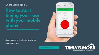 How to start your race on race day with Timing Mobi race timing system screenshot 3