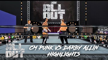 WR3D 2K21: CM Punk vs Darby Allin AEW all out Match Highlights! (prediction)