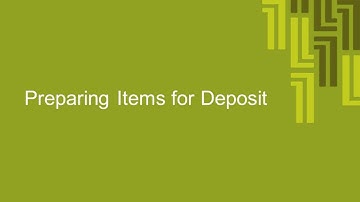 BizSimple Cheque Deposit Video Tutorial - 1. Preparing Items For Deposit