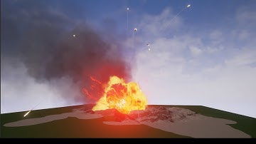 Projectile Test for Volcano with Noise texture