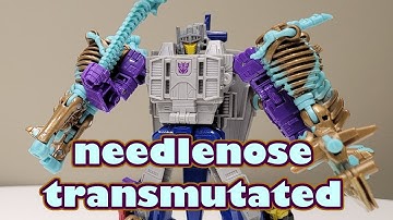 Transformers Legacy Fan Mode Combiner featuring Needlenose and Transmutate