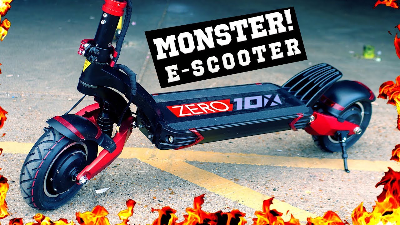 Discriminatorio aplausos Secreto MONSTER E-SCOOTER! 🔥 ZERO 10X Electric Scooter Review (TurboWheel  Lightning) - YouTube