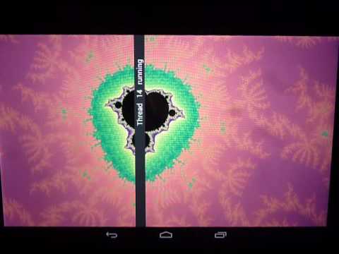 Mandelbrot set with an Android Multicore device using threading