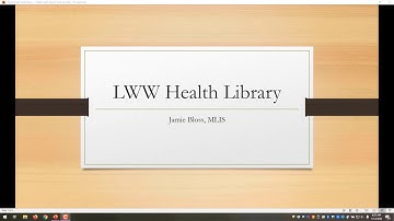 Accessing LWW Health Library