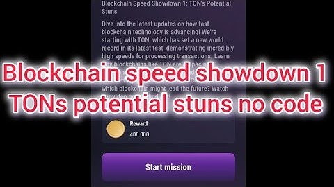Blockchain speed showdown 1 TONs potential stuns tapswap code