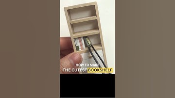 How to make the cutest bookshelf #diy #miniature #furniture