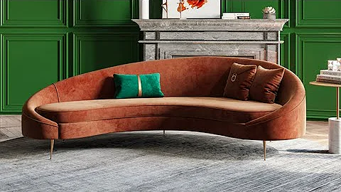 Luxury Beauty Style Modern Design Fabric Velvet 7 Seater Lounge Curved Sofa Living Room Sofas